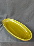Italian Ceramic Olive Green Serving Tray