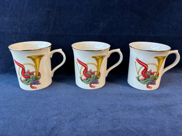 Set Of 3 Royal Limited Holiday Harvest Mugs