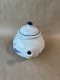 Williamsburg Shields Dinnerware Blue & White Teapot W/ Lid