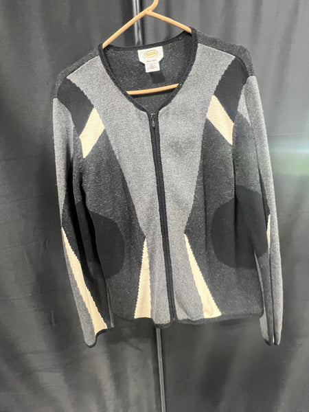 Talbots Alpaca Blend Zip Up Sweater - Women's Large
