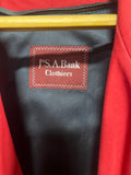 Red JoS. A. Bank Trench Coat with Belt and Wool Zip-in Lining - Women's Size 8
