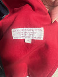 Red JoS. A. Bank Trench Coat with Belt and Wool Zip-in Lining - Women's Size 8