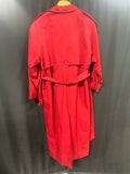 Red JoS. A. Bank Trench Coat with Belt and Wool Zip-in Lining - Women's Size 8