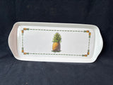 Pineapple Melamine Serving Tray And Appetizer Plates Lot- 9 PCs