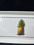 Pineapple Melamine Serving Tray And Appetizer Plates Lot- 9 PCs