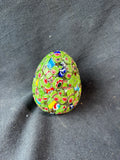 Murano Millefiori Style Glass Egg Paperweight