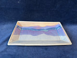 Vibrant Glazed Pottery Tray