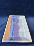Vibrant Glazed Pottery Tray