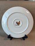 Santa Barbara Ceramic Designs Rooster Script Plate Anne Ornsby