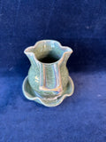 Studio Pottery Sauce/Gravy Jug with Saucer; Signed