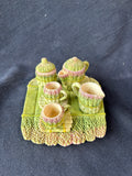 Miniature Resin Doll Collector Asparagus Tea Set- 8 PCs