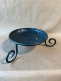 Dark Green Iron Pillar Candle Holder