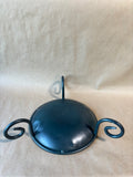 Dark Green Iron Pillar Candle Holder