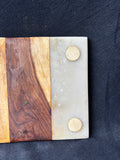 Be Home Marble & Wood Serving Board with Monogrammed “M” *Read Description*