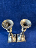 (A)Pair Of Brass Candlestick Holders