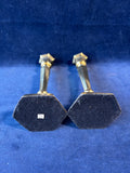 (B)Pair Of Brass Candlestick Holders