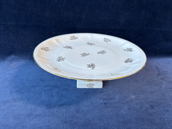 Limoges Floral Gold Trim Cake Pedestal Stand *Read Description*