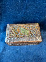 Hand Carved Wooden Elephant Trinket Box