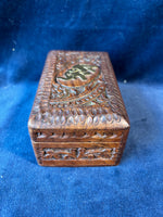 Hand Carved Wooden Elephant Trinket Box
