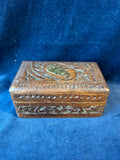 Hand Carved Wooden Elephant Trinket Box