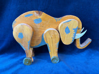 Wooden Toy Elephant On Wheels