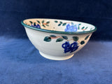 Pottery Colander Berry Bowl With Under Plate; Signed