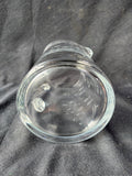 Clear Glass Water Pitcher Etched W/School Of Fish