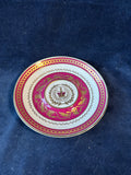 Buckingham Palace Teacup & Saucer: Royal Collection Gold Burgundy China