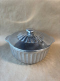Wilton Armetale Pewter Ionic Round Covered Casserole Dish / Dutch Oven