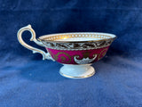 Buckingham Palace Teacup & Saucer: Royal Collection Gold Burgundy China