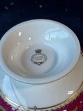 Buckingham Palace Teacup & Saucer: Royal Collection Gold Burgundy China