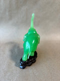Vita Faux Jade Elephant Figure Plastic Made In Hong Kong