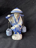 Chinese Porcelain Blue/White Fisherman Figurine *Read Description*