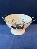 Apple Enamel Colander With Handles