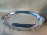 Wilton Armetale Scallop Handle Oval Serving Tray