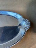 Wilton Armetale Scallop Handle Oval Serving Tray