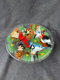 Peggy Karr Fused Glass Festive Birds Bowl