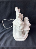 Department 56 Winter Silhouette Santa Filling The Stocking, Works *Read Description*