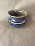 Blue Brown Glazed Ceramic Yarn Bowl