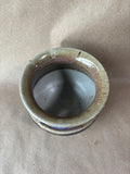 Blue Brown Glazed Ceramic Yarn Bowl
