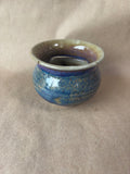 Blue Brown Glazed Ceramic Yarn Bowl
