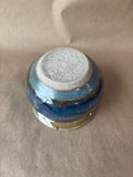 Blue Brown Glazed Ceramic Yarn Bowl