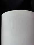 Pair Of White Marble-Style Base Lamps with Gold Finish & Shades (Works) *Read Description*