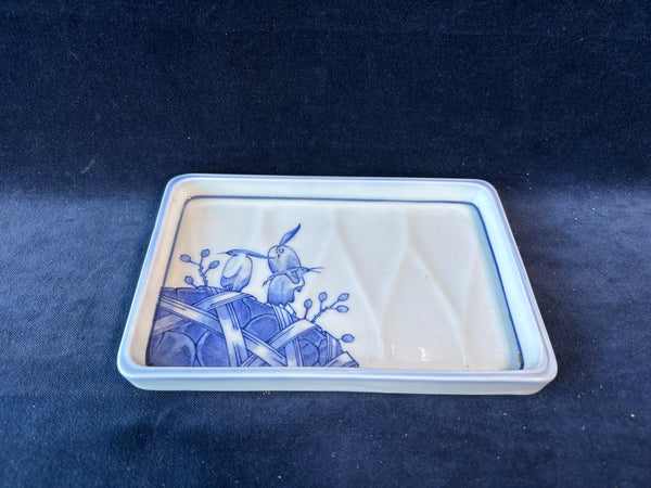 White And Blue Japanese Style Trinket Tray