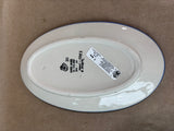 Pair Of Polish Pottery Unikat Small Oval Platters 1753