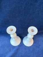 Pair Of Mid Century Wooden Candlestick Holders Made In Sweden