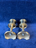 Pair Of Brass Shabbat Candlestick Holders Made In Israel Stamped
