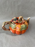 “We Give Thanks To God” Ceramic Harvest Teapot
