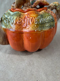 “We Give Thanks To God” Ceramic Harvest Teapot