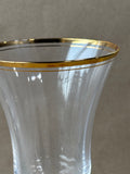 Pair Of Mikasa Crystal Jamestown Style Gold Wine Glasses